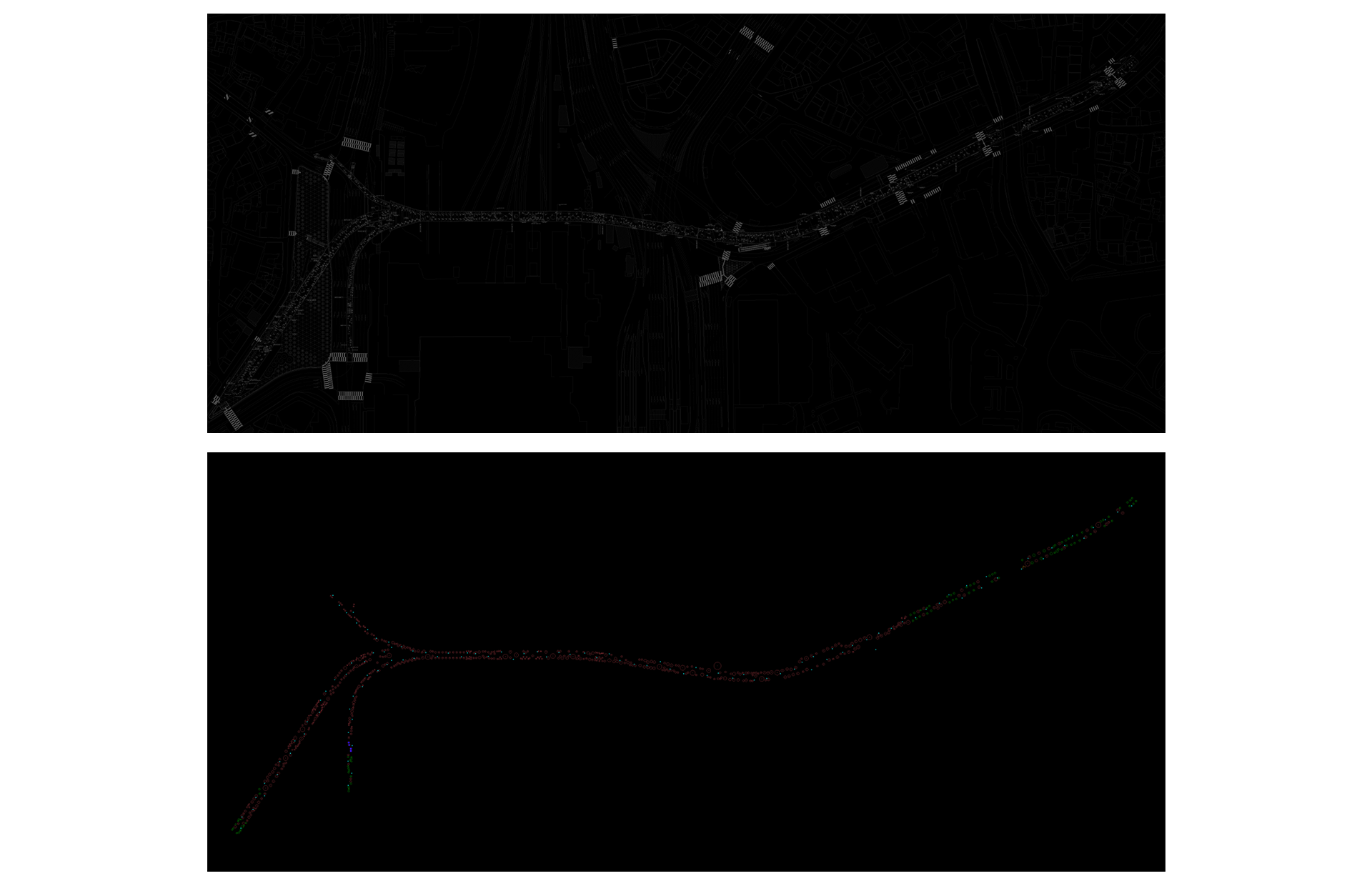 Blueprint of SeoulLo7017, Mapping Pole/Flowerbed Lights on Bridge